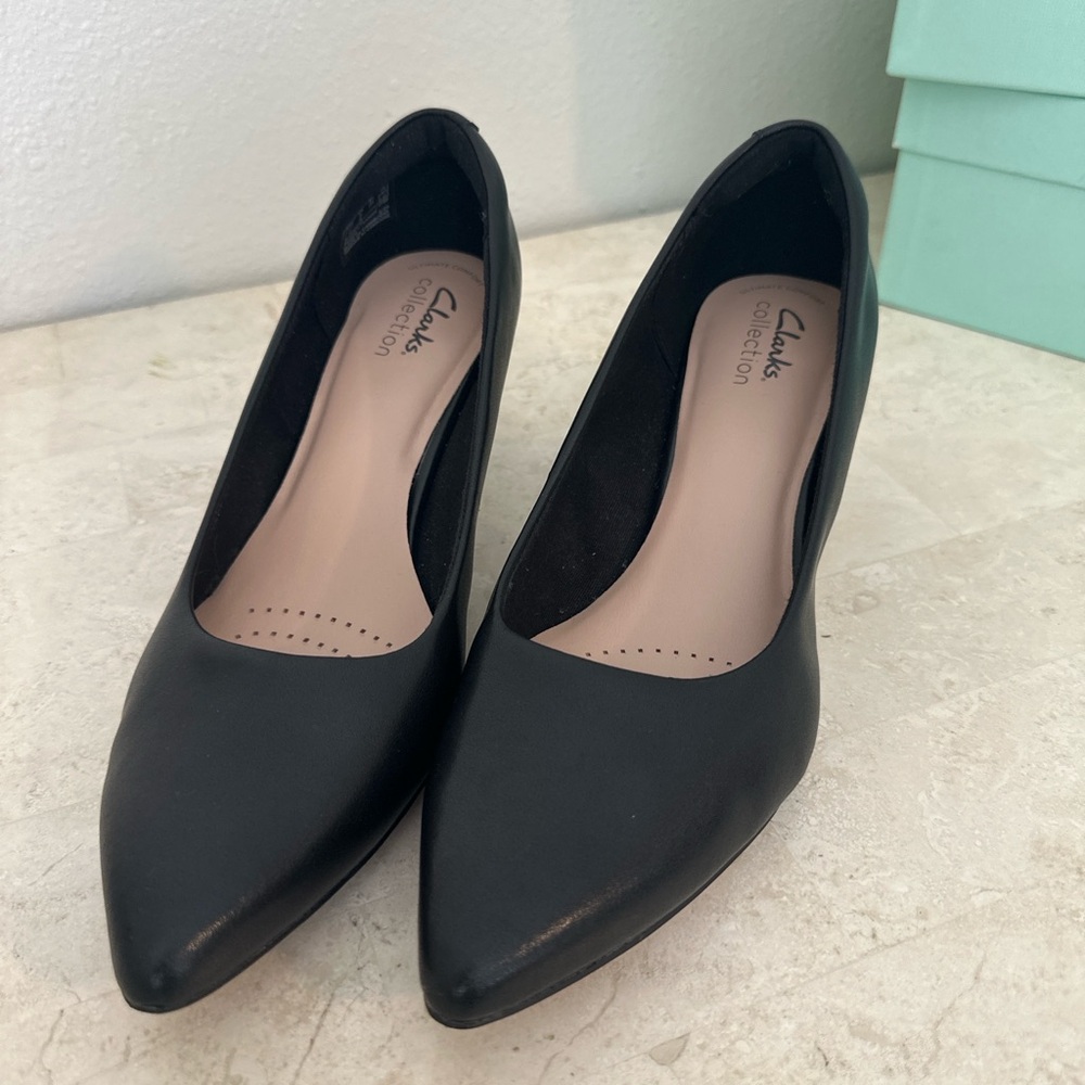 Clarks Classic Black Heels